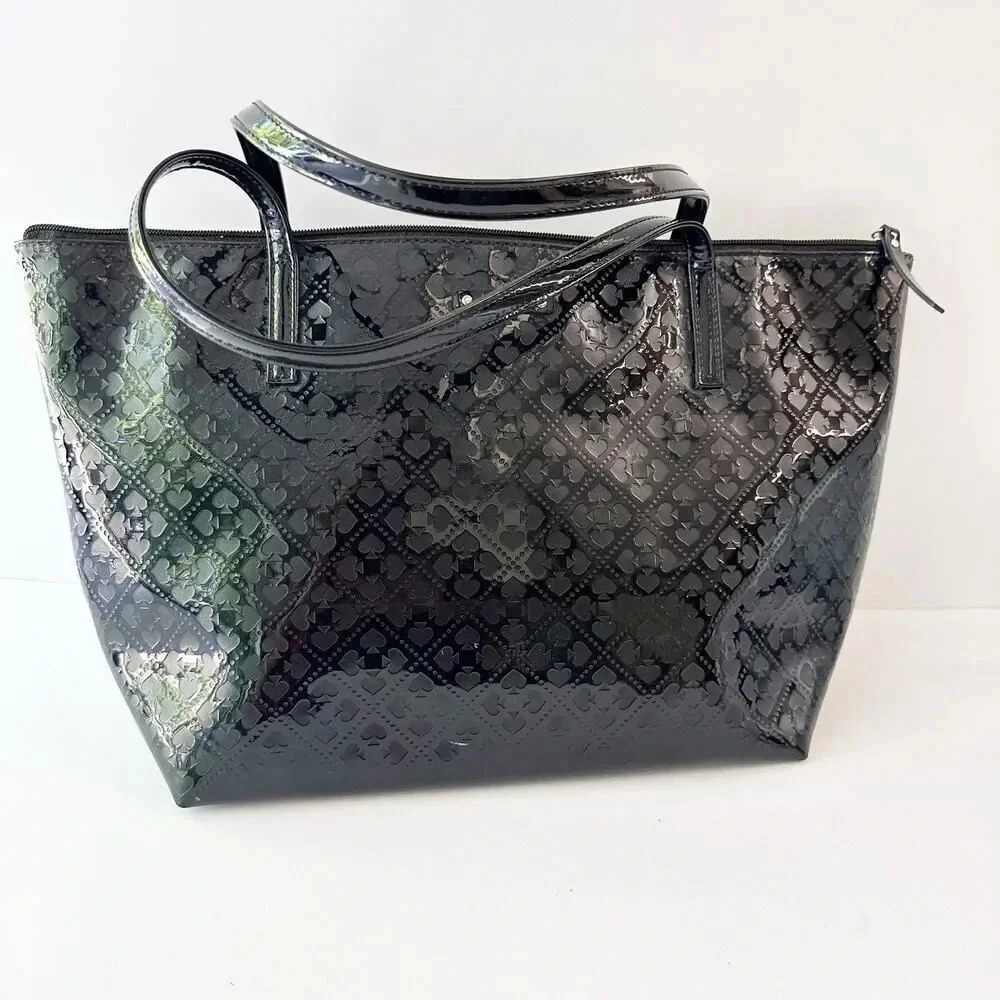 KATE SPADE Sophie Embossed Patent Leather Tote Shoulder Bag‎